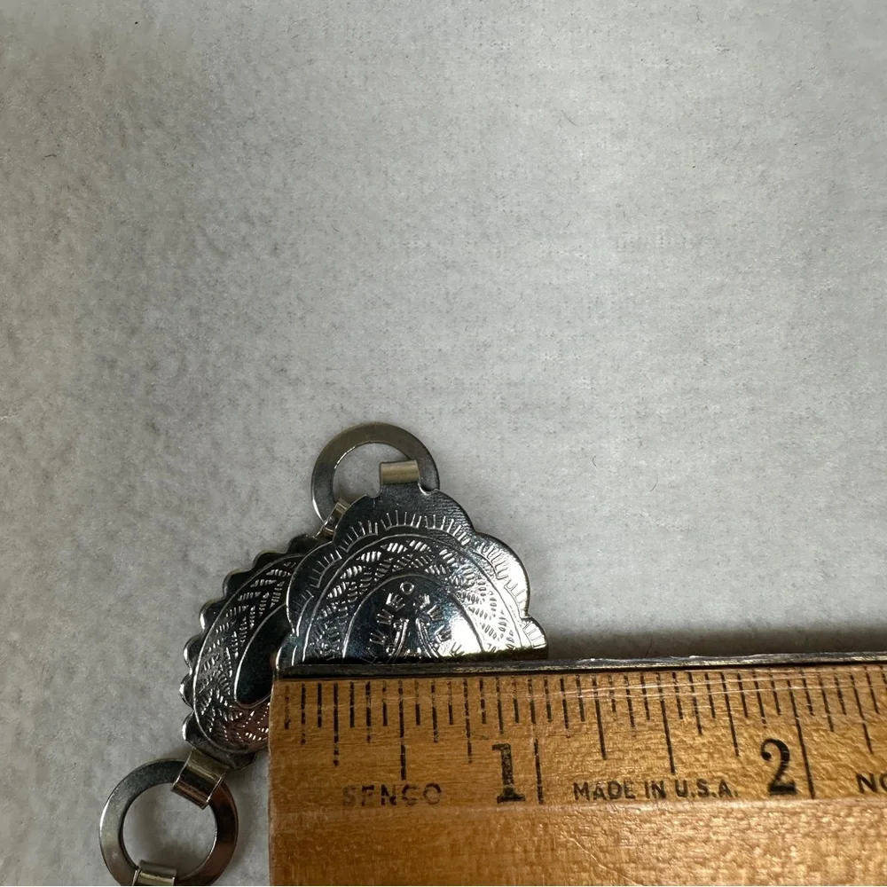 Conco belt dainty Silver western coastal‎ cowgirl oval thin small statement